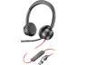Poly Blackwire 8225 Stereo USB-C Headset +USB-C/A Adapter