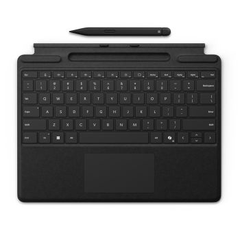 Microsoft Surface Pro Keyboard - met trackpad, Surface Slim Pen 2-bewaar- en oplaadbak - QWERTY - Nederlands - platinum -  8X8-00170
