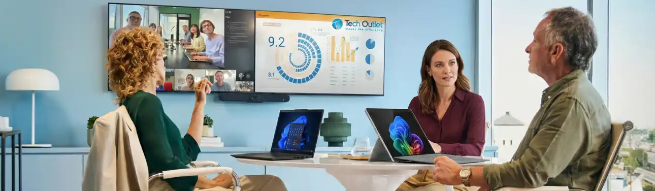 Ordinateurs portables professionnels HP ProBook, Lenovo ThinkPad et Microsoft Surface pour réunions hybrides – TechOutlet.eu