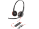 Poly Blackwire 3220 Stereo USB-C Headset +USB-C/A Adapter (Bulk)