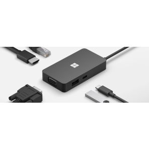 Microsoft USB-C Travel Hub - Dockingstation - USB-C - VGA, HDMI - 1GbE
